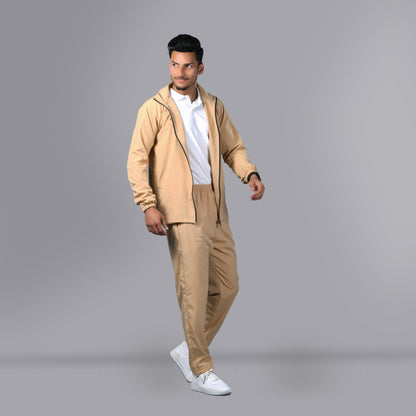 Mesh Windcheater Tracksuit (Camel)