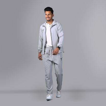 Mesh Windcheater Tracksuit (Light Grey)