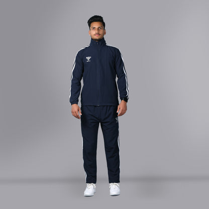 Mesh Windcheater Tracksuit (Striped Navy Blue)