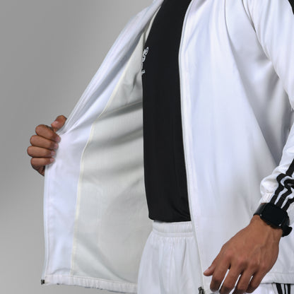 White Windcheater Jacket for Men by SPORTS VILLA